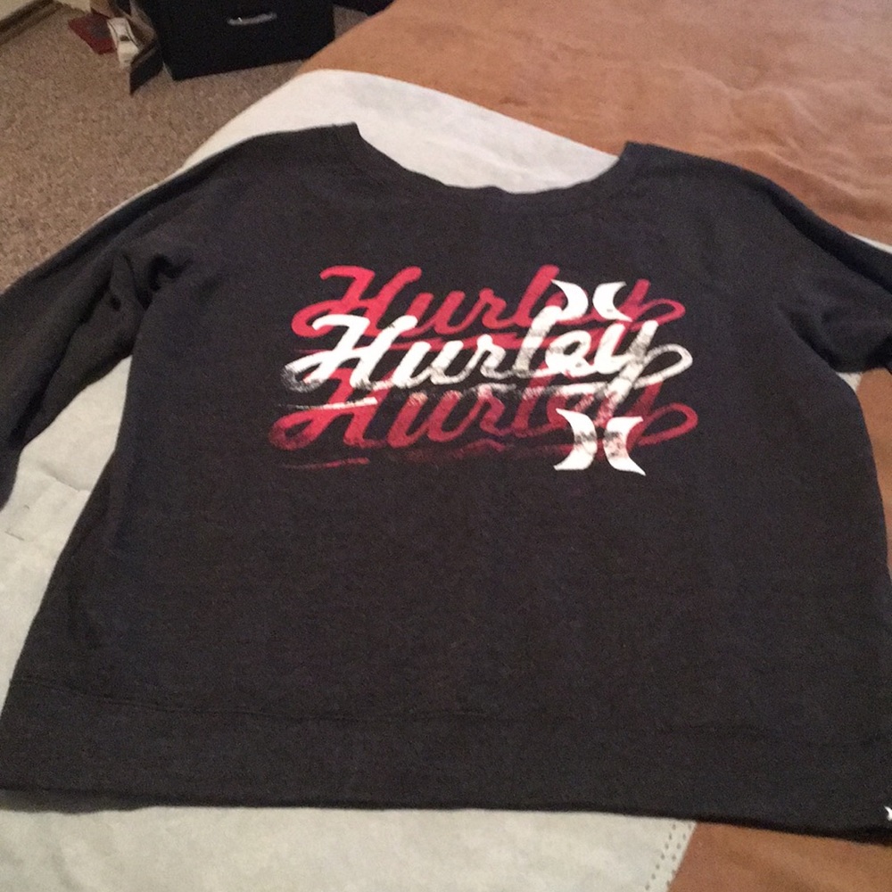 Hurley sweatshirt dark gray. EUC 🌟🌟🌟